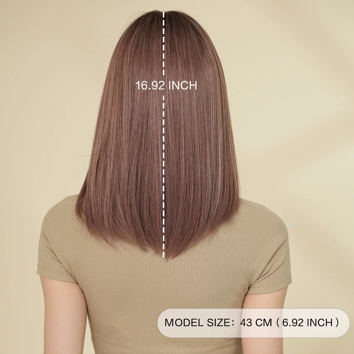 Short Straight Light Brown Hair – Sleek & Natural Look Wig