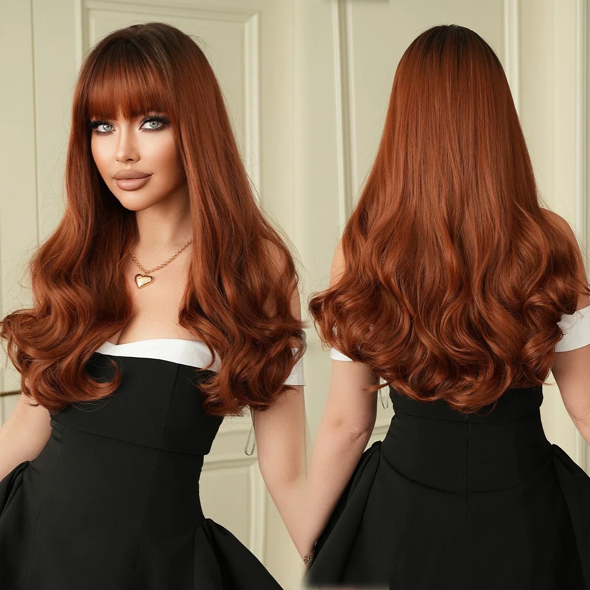 Red Long Wavy Hair – Elegant Loose Waves for a Stunning Look