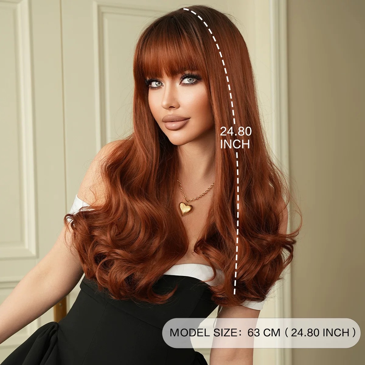 Red Long Wavy Hair – Elegant Loose Waves for a Stunning Look
