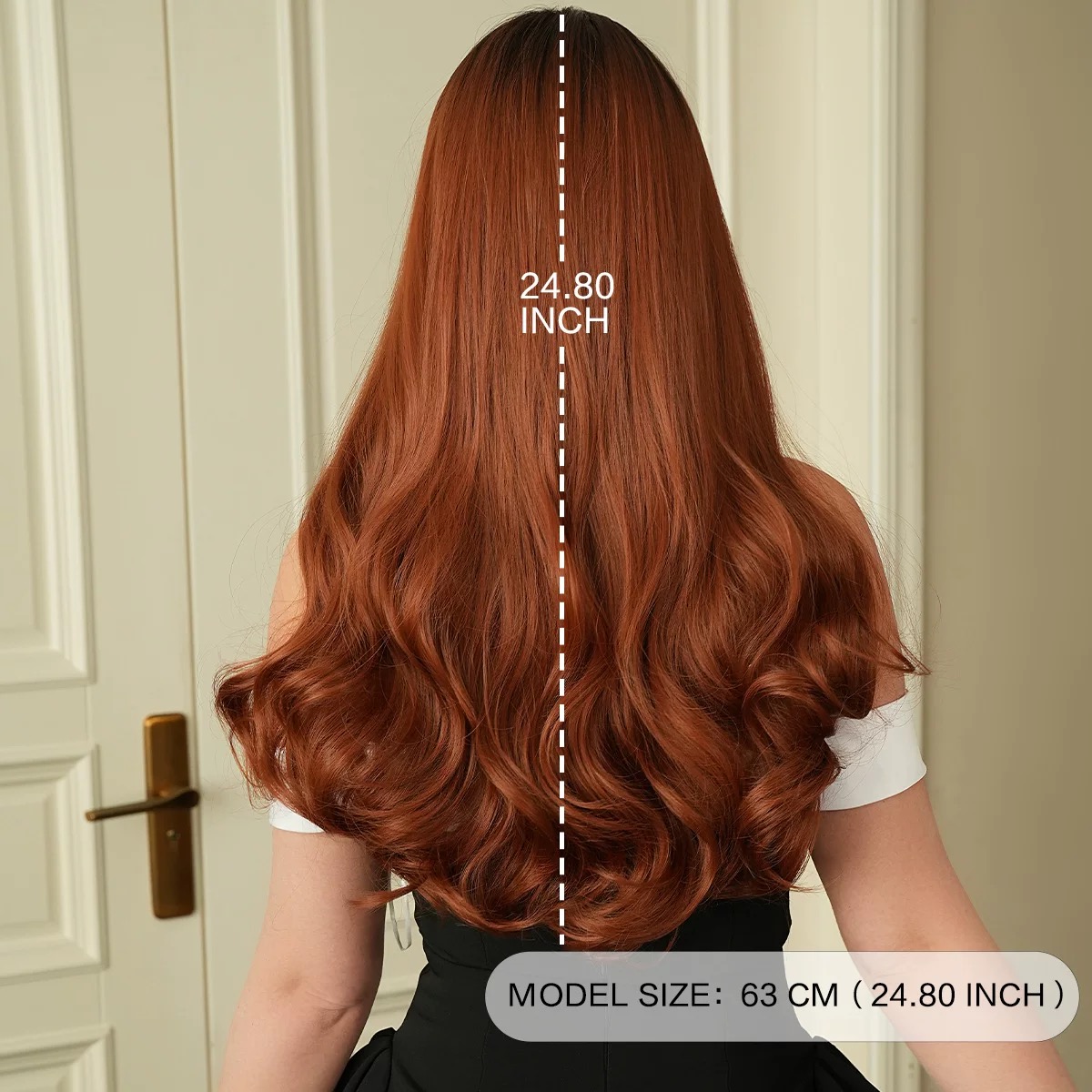 Red Long Wavy Hair – Elegant Loose Waves for a Stunning Look