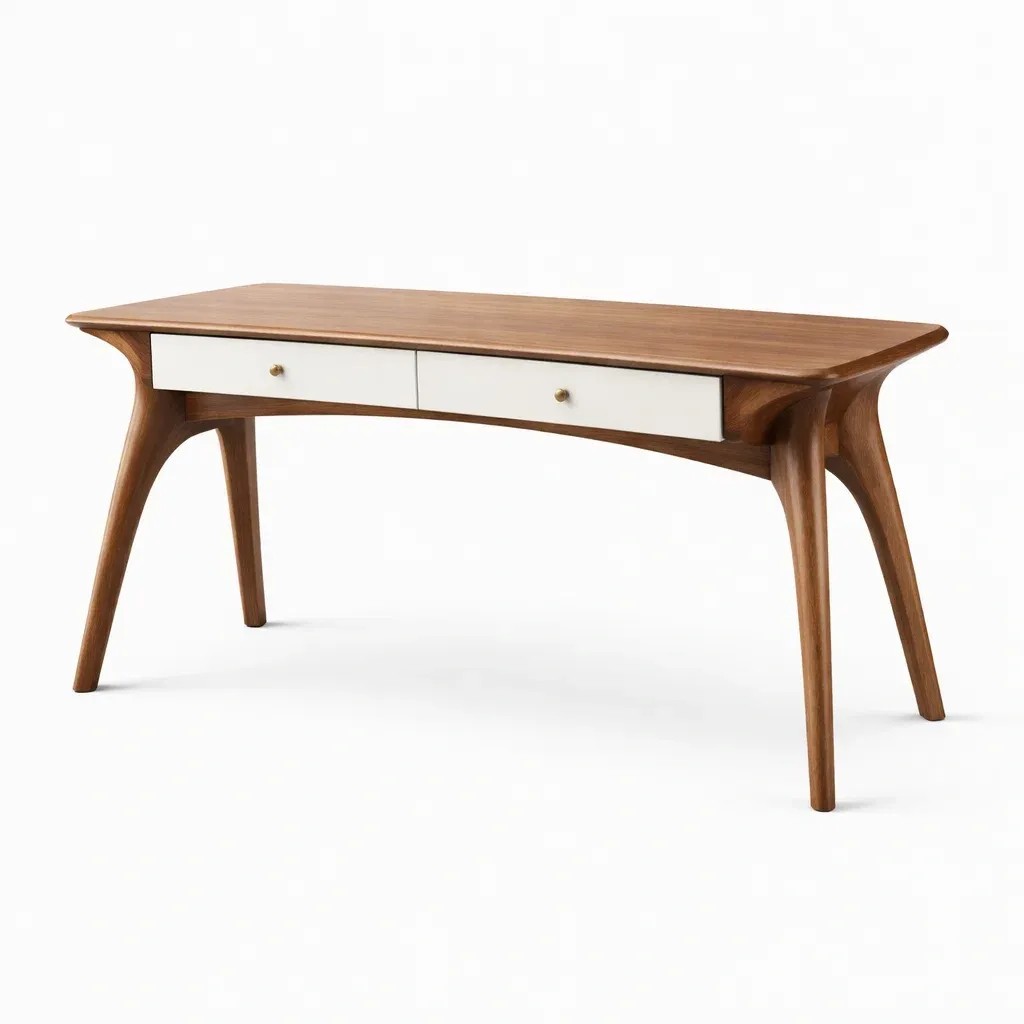 Bureau design bois avec tiroirs