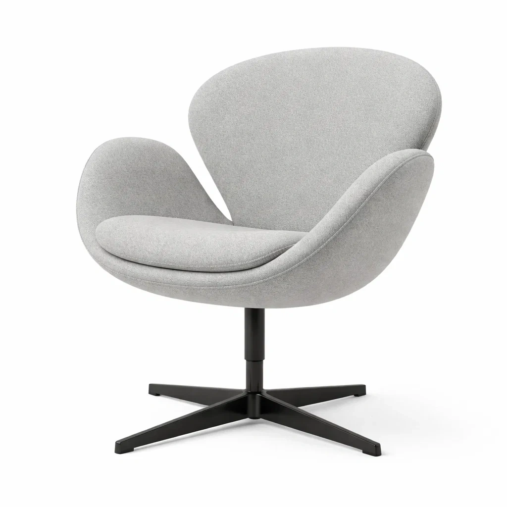 Fauteuil pivotant moderne gris clair