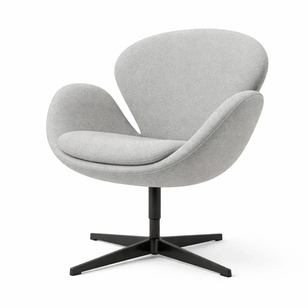 Fauteuil pivotant moderne gris clair