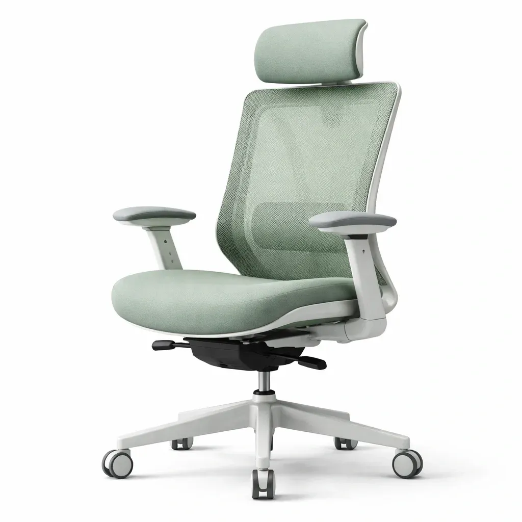Chaise de bureau ergonomique vert clair