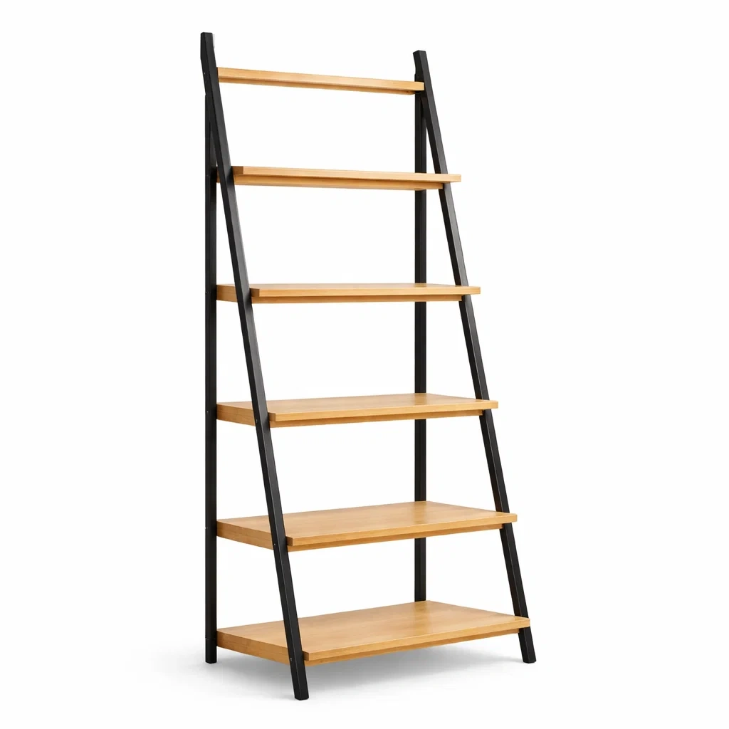 Etagere escalier metal bois