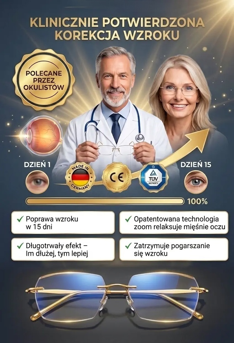  [Niemiecka Technologia] Inteligentne Okulary 3w1 z Autofokusem | Fotochromy + Noktowizja | Lekki Tytan-Xyfti