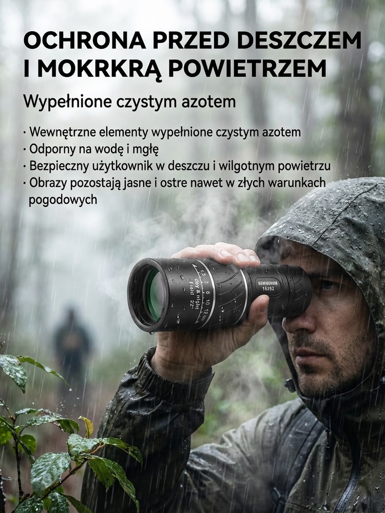 Wojskowy Monokular 16X HD | Zasięg 1800m | Płatność przy odbiorze