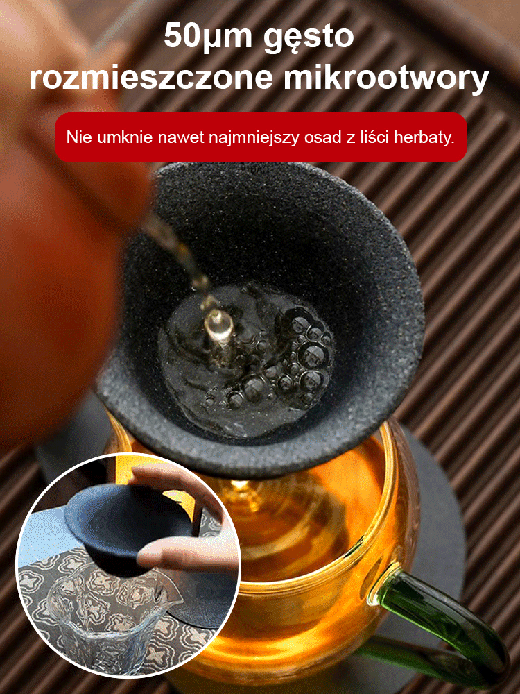 [Polecany przez Mistrzów Herbaty] Ekskluzywny Filtr Bez Dziur | 50 Mikronów, Zero Osadu, Łatwe Mycie