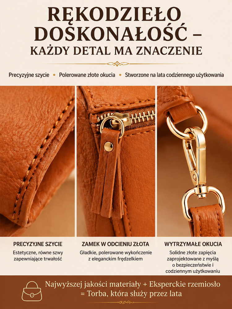 Viralowa Torebka Crossbody z Ekranem | Cichy Luksus, Ochrona RFID, Tylko 200g