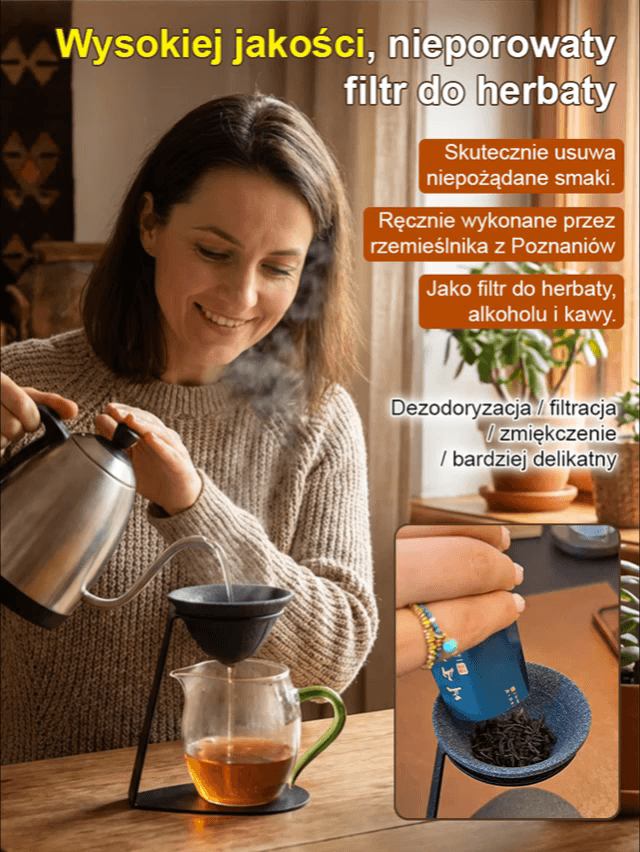 [Polecany przez Mistrzów Herbaty] Ekskluzywny Filtr Bez Dziur | 50 Mikronów, Zero Osadu, Łatwe Mycie