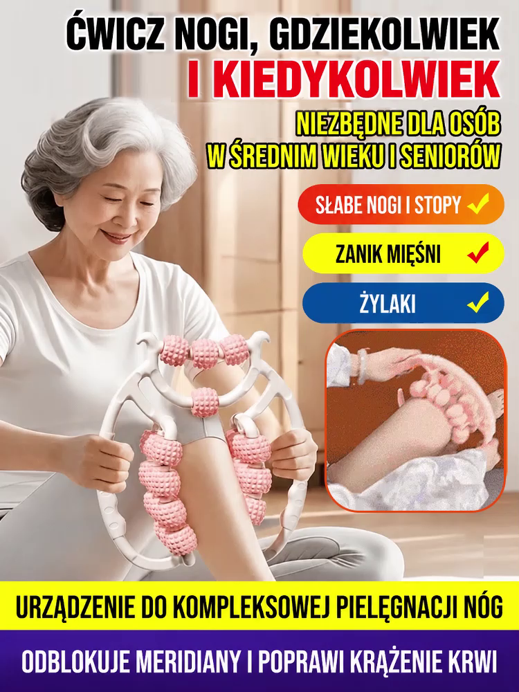 🌟 Nowy ulepszony 28-rolkowy masażer 3D do nóg | Pożegnaj obrzęki, ból i drętwienie nóg (-50% Zniżki)