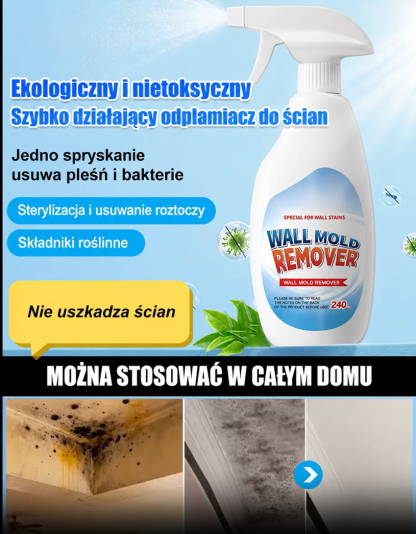 [Certyfikat UE] Ekologiczny Spray na Pleśń i Grzyba | Roślinna Formuła | Bez Szorowania | Bezpieczny dla Rodziny