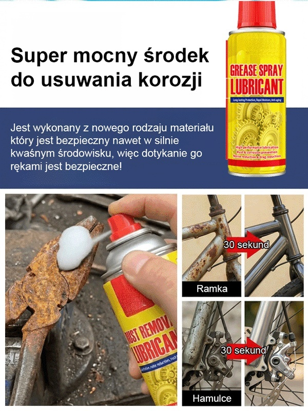 [Cud w 3 Sekundy] Przemysłowy Spray na Rdzę i Smar 6w1 | Mikropenetracja (Pojemność XL 450ml)