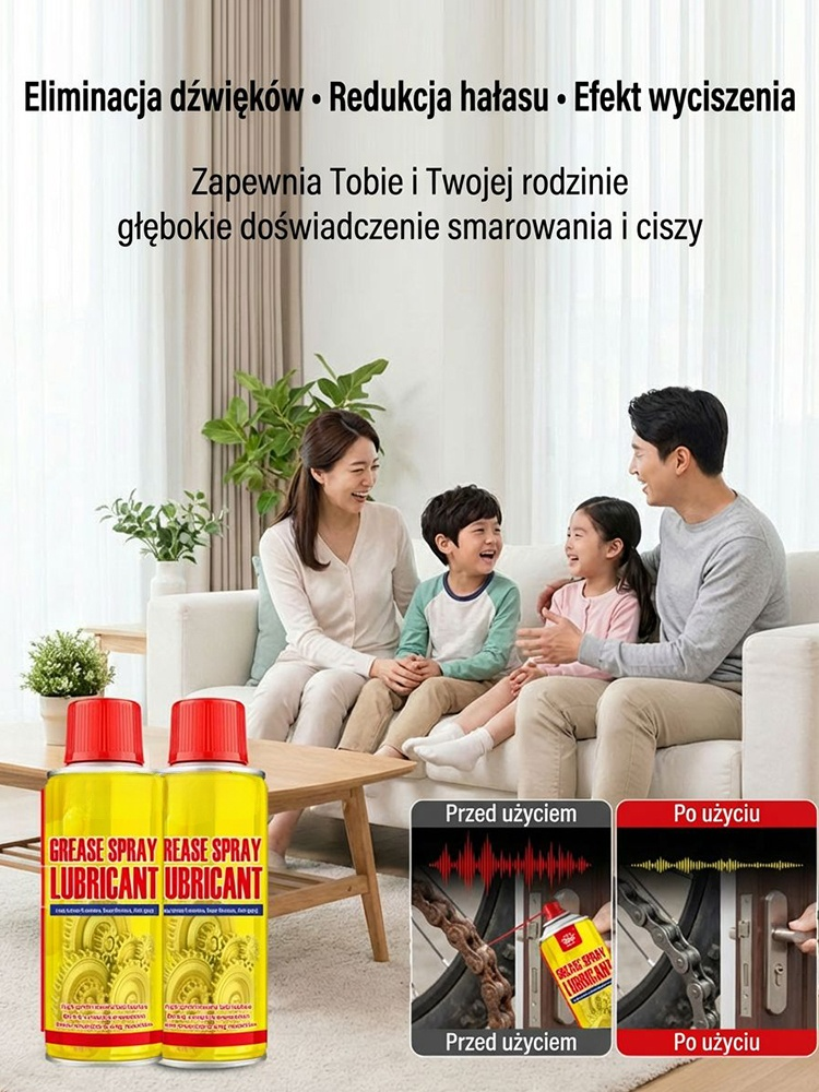 [Cud w 3 Sekundy] Przemysłowy Spray na Rdzę i Smar 6w1 | Mikropenetracja (Pojemność XL 450ml)