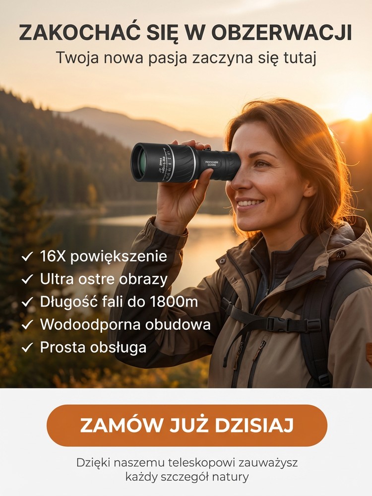 Wojskowy Monokular 16X HD | Zasięg 1800m | Płatność przy odbiorze