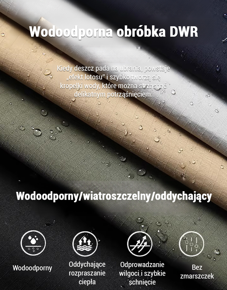 [Technologia Teflon] Wodoodporne i Szybkoschnące Spodnie Taktyczne | Efekt Chłodzenia i Ekstremalna Wytrzymałość-Xyfti