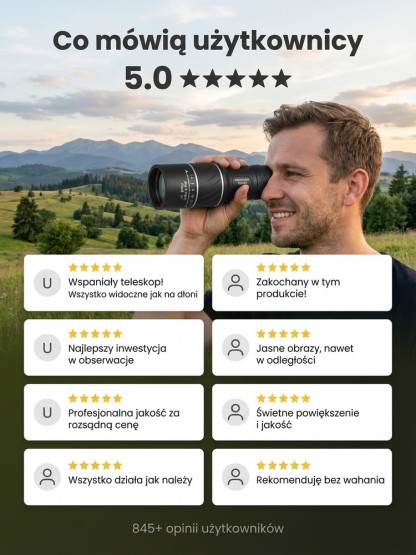 Wojskowy Monokular 16X HD | Zasięg 1800m | Płatność przy odbiorze