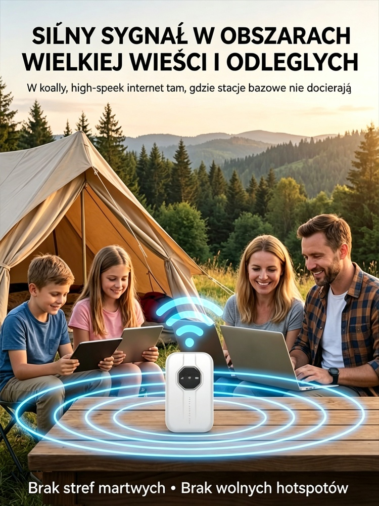 [DOŻYWOTNIO DARMOWE] Satelitarny Router WiFi 5G Nowej Generacji - Bez abonamentu, bez karty SIM (500 Mb/s)