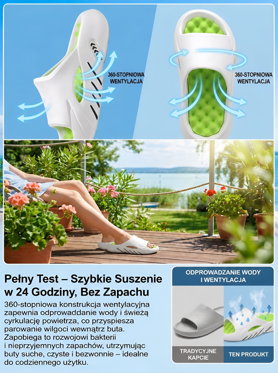 Ergonomiczne Klapki 3D z Masażem SPA | Gruba Podeszwa 4cm i Wsparcie Łuku Stopy