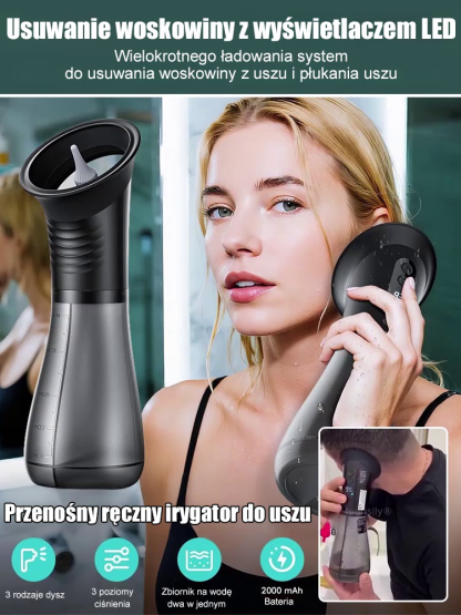 Przenośny ręczny irygator do uszu