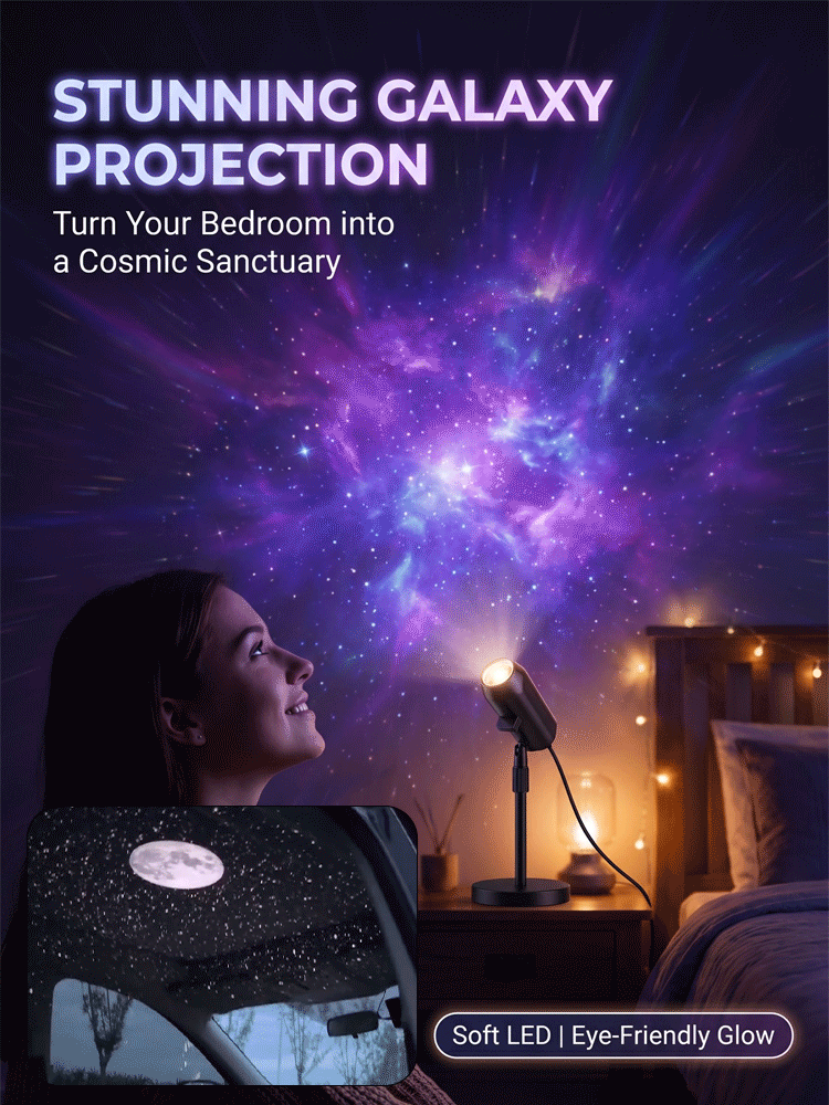 -LED Interchangeable Slide Ambient Projector Light