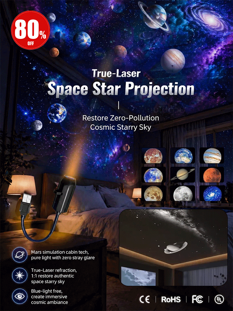 -LED Interchangeable Slide Ambient Projector Light