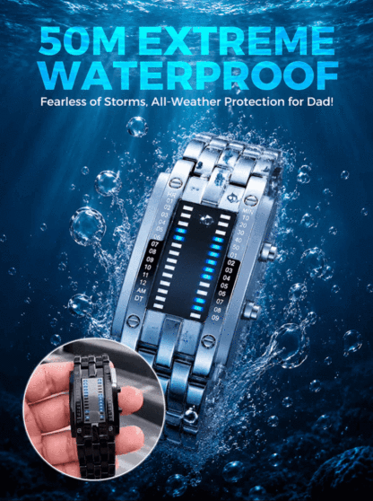 Cyberpunk Binary LED Watch