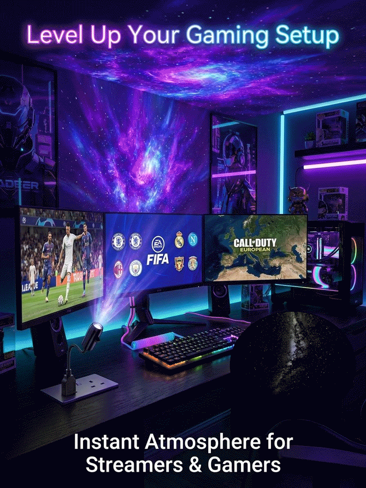 -LED Interchangeable Slide Ambient Projector Light