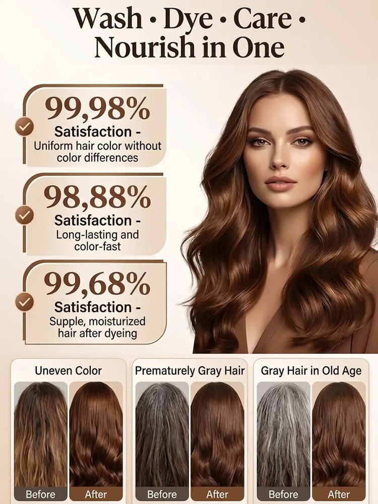 【Dye hair at home alone in 5 minutes】One-comb color hair dye cream