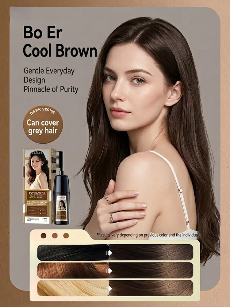 【Dye hair at home alone in 5 minutes】One-comb color hair dye cream