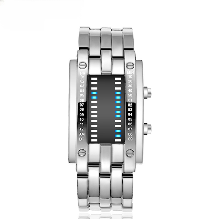 Cyberpunk Binary LED Watch