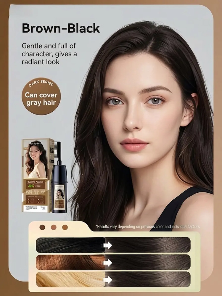 【Dye hair at home alone in 5 minutes】One-comb color hair dye cream