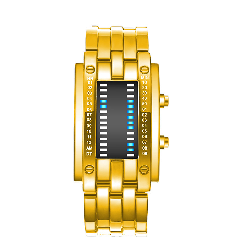 Cyberpunk Binary LED Watch