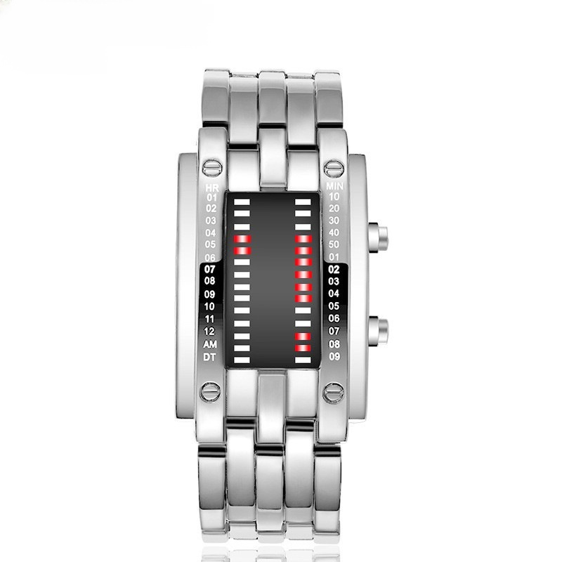 Cyberpunk Binary LED Watch