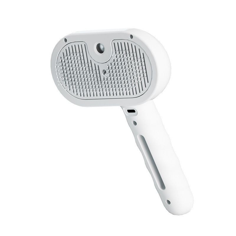 Press-type spray massage comb
