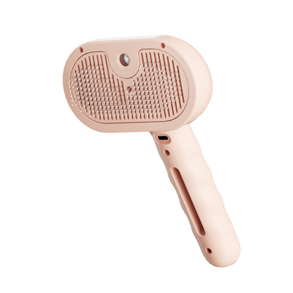 Press-type spray massage comb