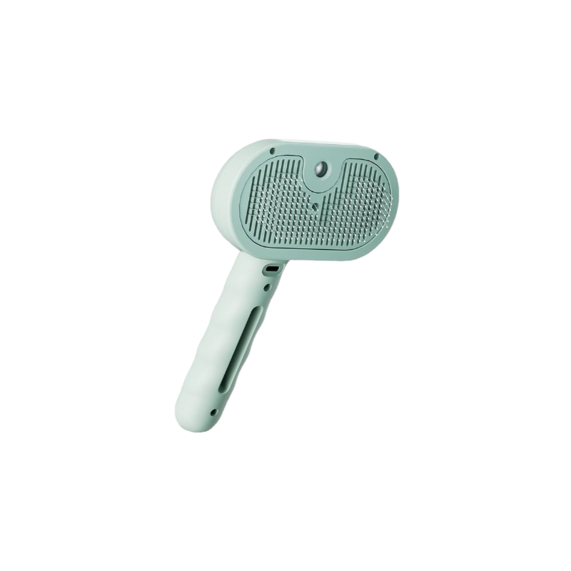 Press-type spray massage comb