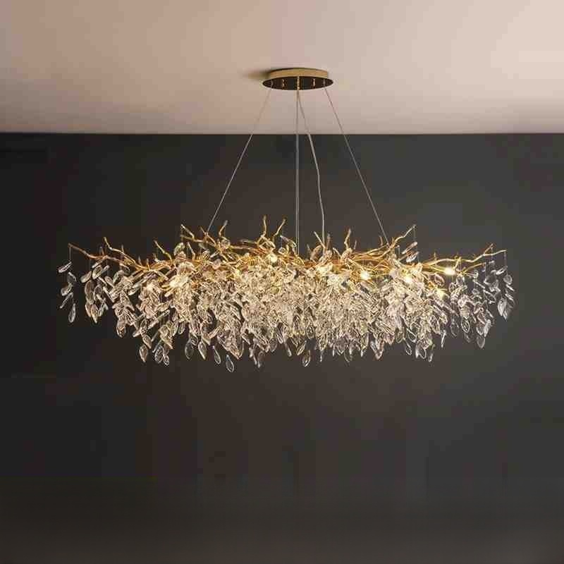 Elegante lámpara colgante de cristal francesa para salón