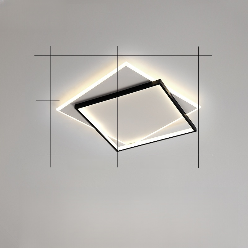 Lámpara de techo LED rectangular moderna y sencilla para sala de estar