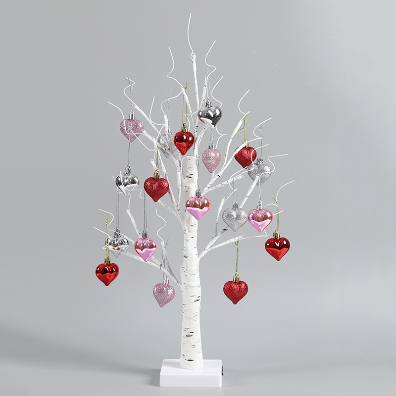 Luces LED en forma de corazón para decoración festiva y árbol