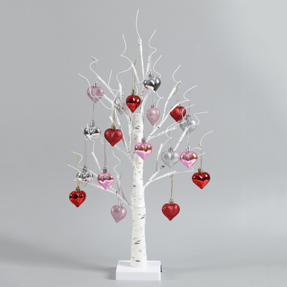 Luces LED en forma de corazón para decoración festiva y árbol