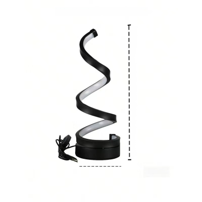 Lámpara de mesa LED en espiral ajustable con USB