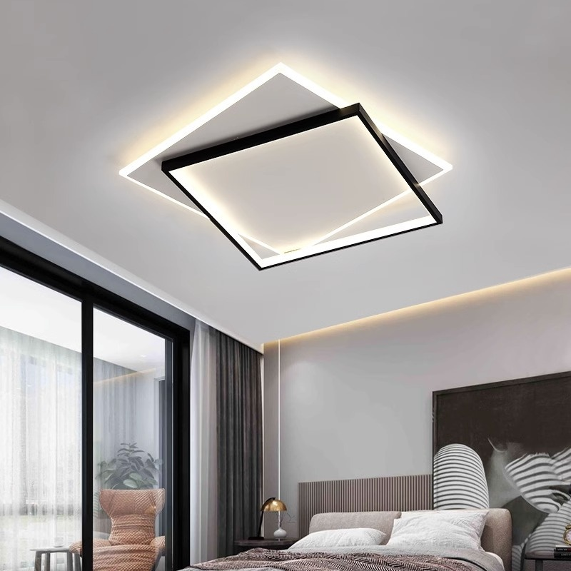 Lámpara de techo LED rectangular moderna y sencilla para sala de estar