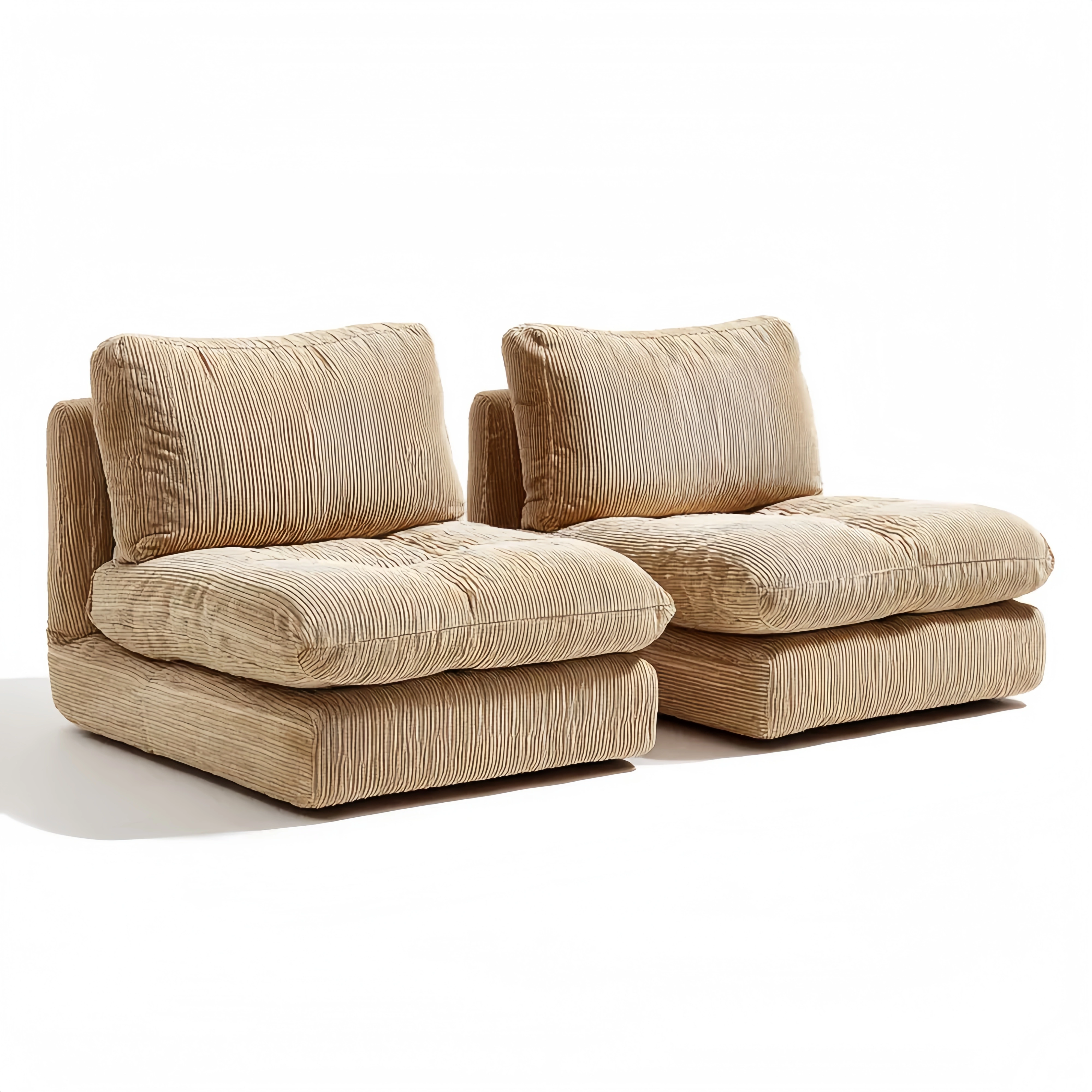 Loungesessel Cord 90x90x80 cm – Beige – Modulares Design
