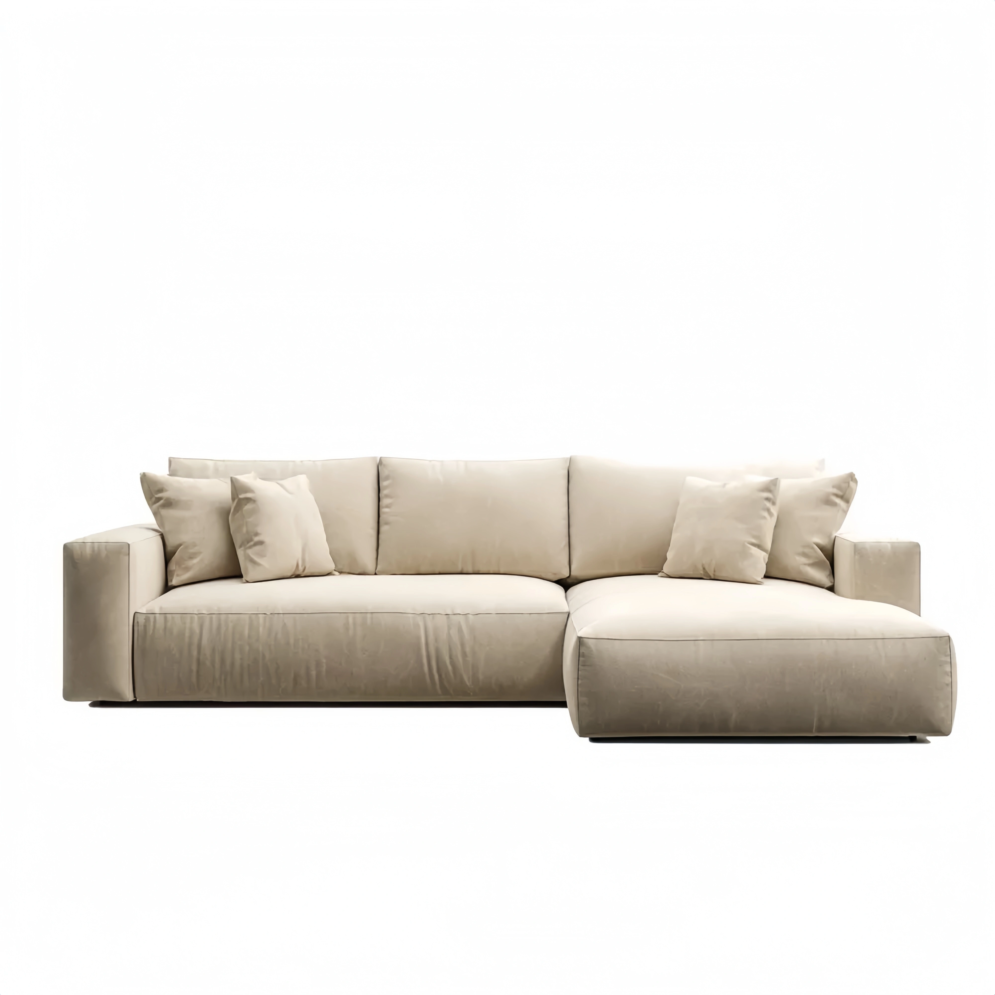 Ecksofa Stoff 270x150x85 cm – Beige – Modernes Design