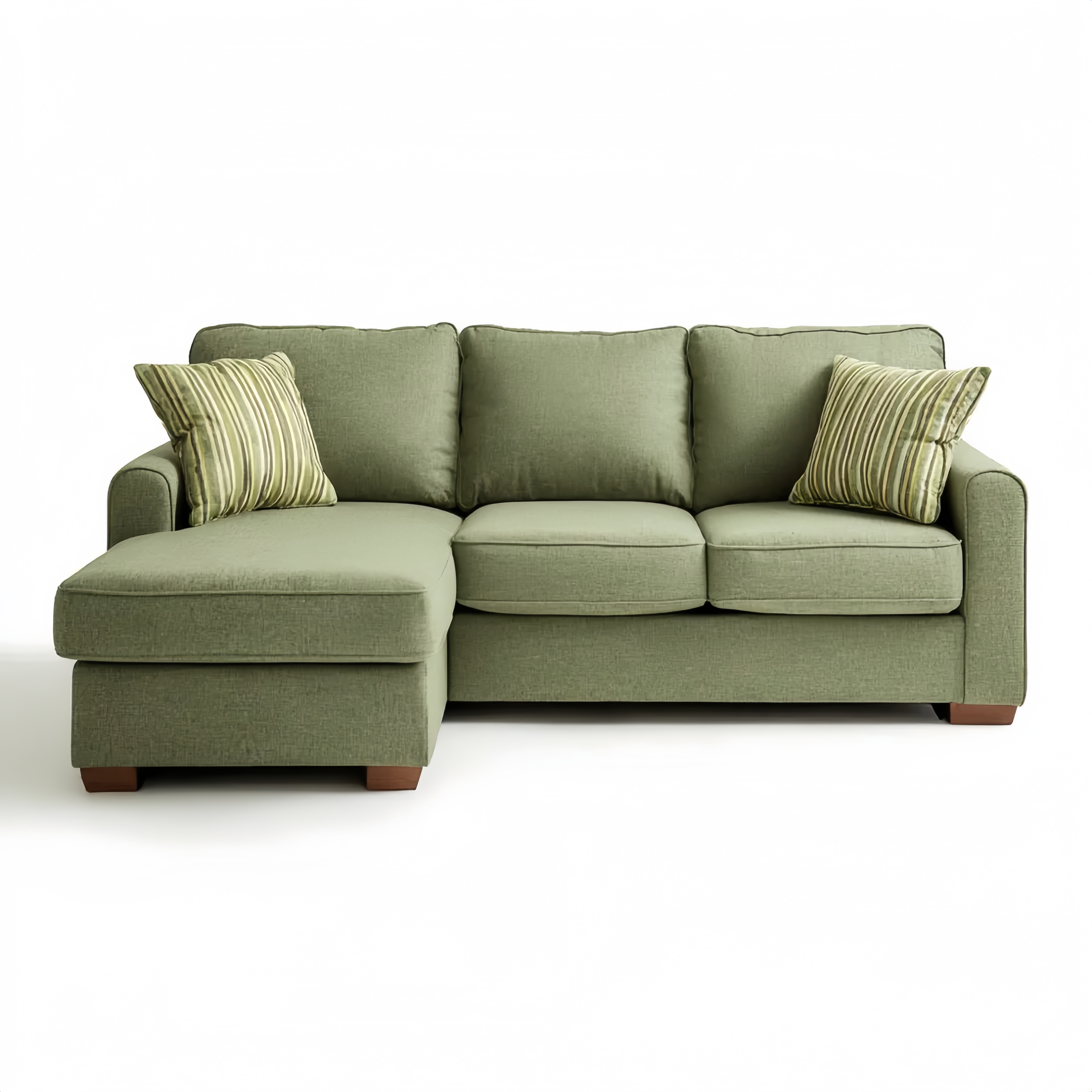 Modernes Ecksofa Stoffpolsterung 250x150x90 cm – Grün