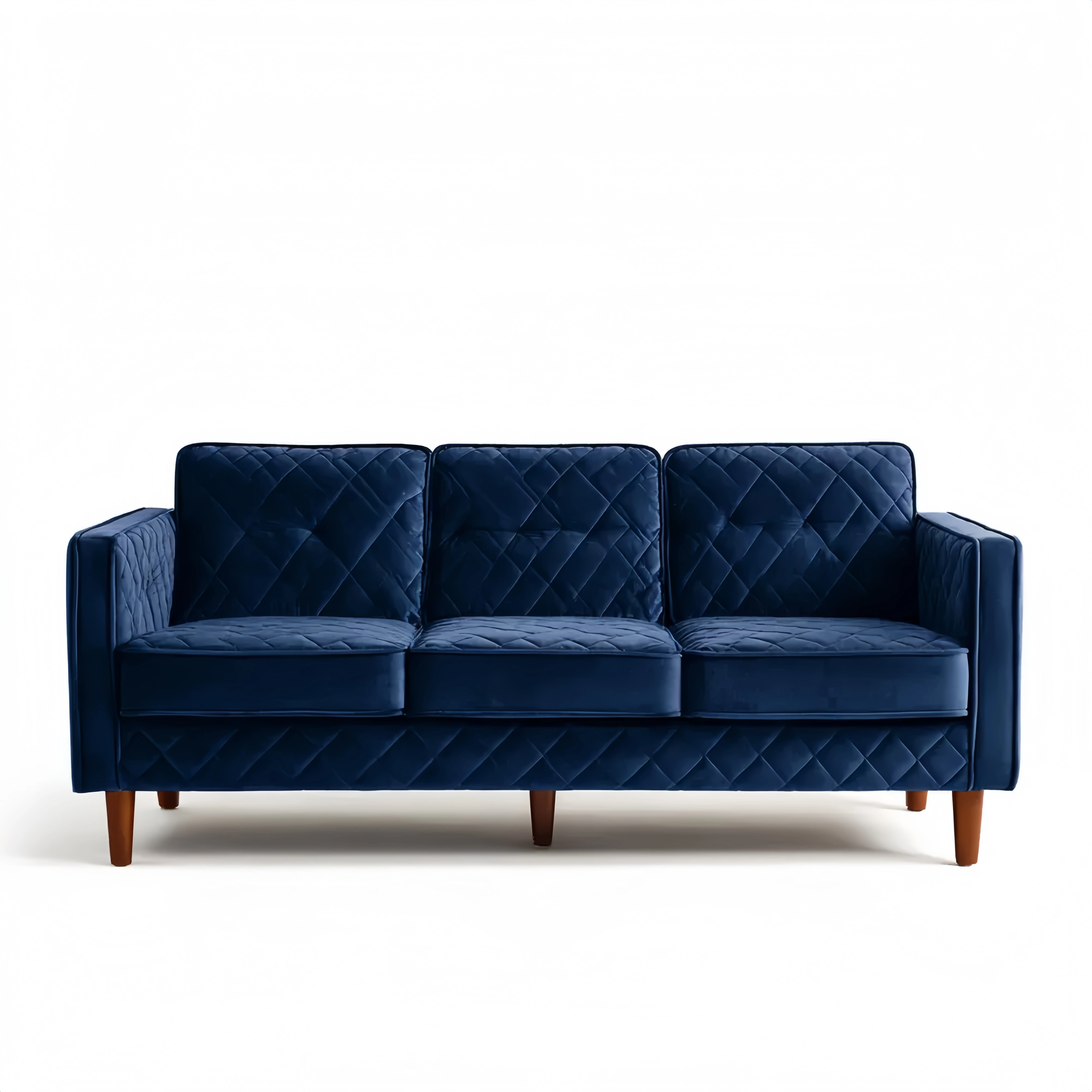 3-Sitzer-Sofa Samt 200x85x90 cm - Dunkelblau - Modernes Design