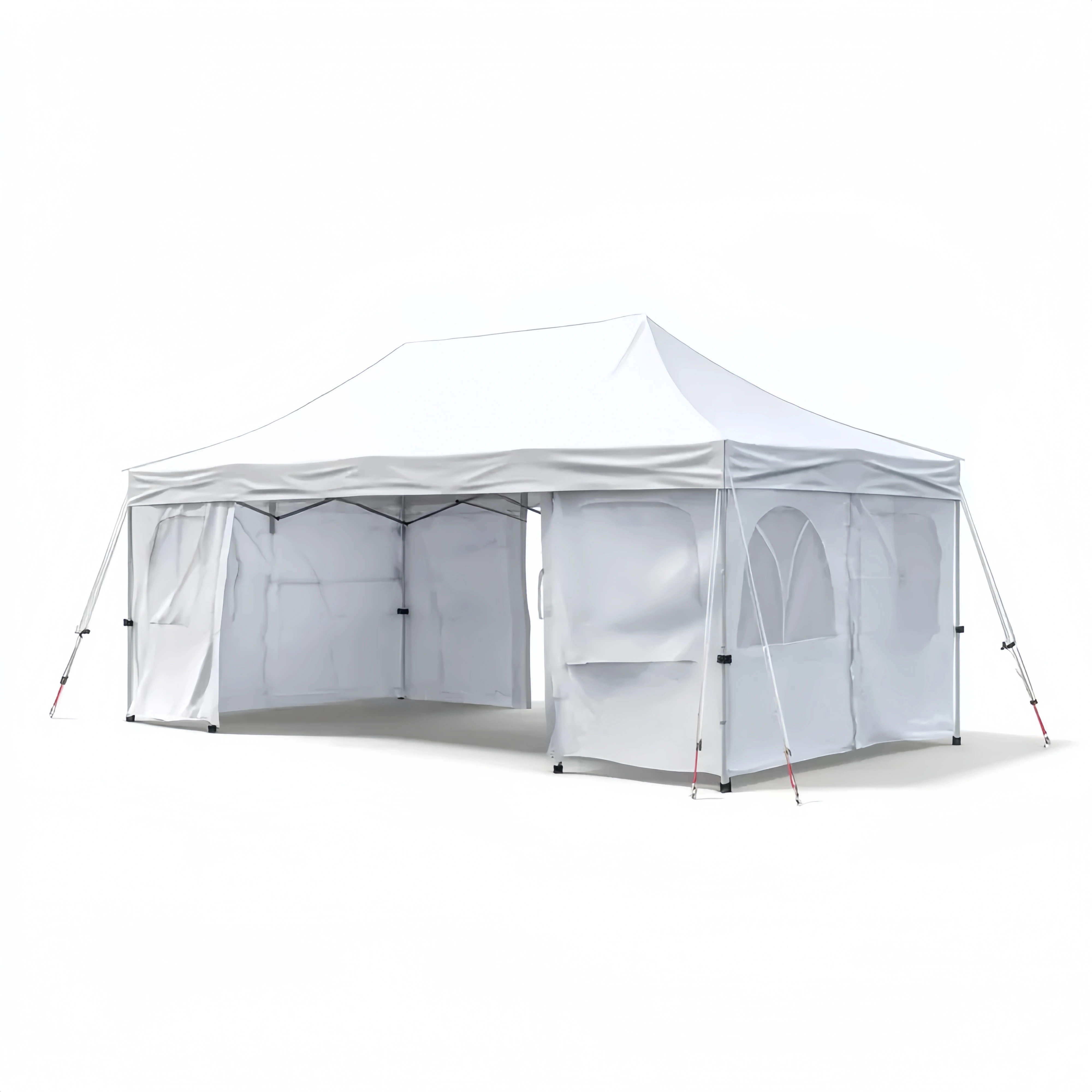 Großes Outdoor-Zelt 3x6 m (Länge x Breite) Wasserdichtes Material - Weiß - Multifunktional