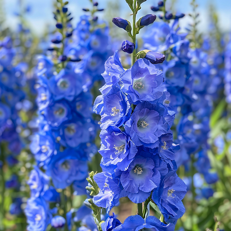 🌈🌼 Kolorowa Mieszanka Nasion Ostróżki (Delphinium) – spektakularne kwiaty w wielu barwach! 🦋✨