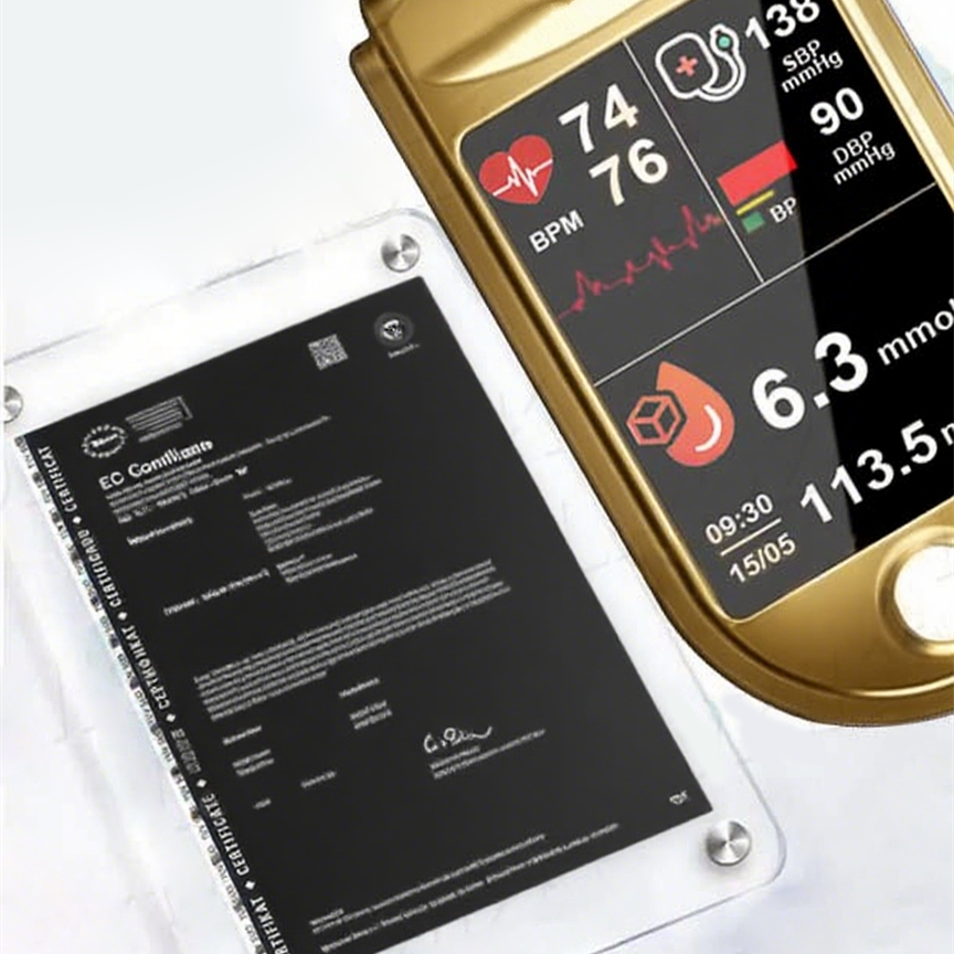 3-в-1 здравен монитор Безболезнено тестване - Изключително бързи отчитания - Точно проследяване ✅ Кръвна захар ✅ Сърдечен ритъм ✅ Кислород в кръвта Всичко в едно